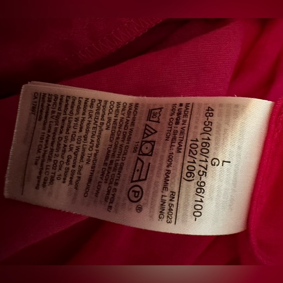 Banana Republic Women,s Fino Ramie Maxi Dress Dark Magenta Size L - Picture 5 of 8